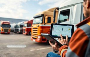 Dispatch software for trucking companies showing trucks, routes, and delivery management in real time.