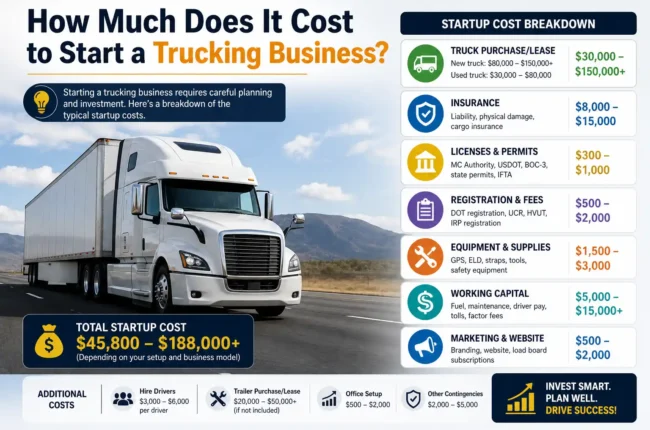 How Much Does It Cost to Start a Trucking Business?