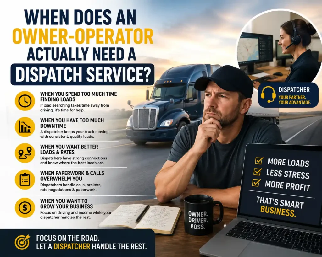 When Does an Owner-Operator Actually Need a Dispatch Service
