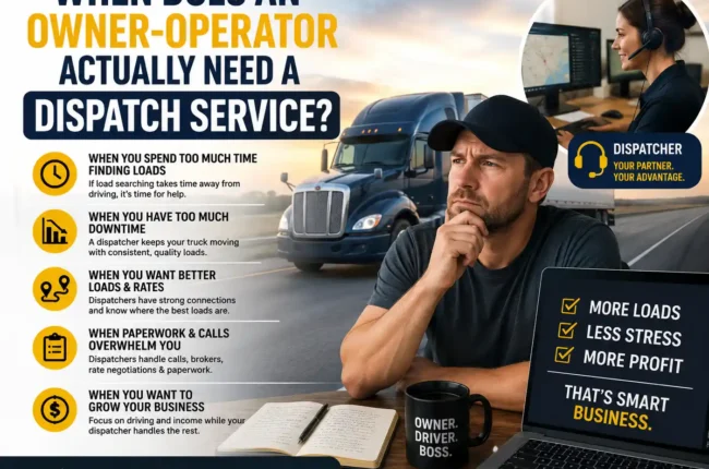 When Does an Owner-Operator Actually Need a Dispatch Service