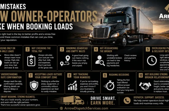 Top Mistakes New Owner-Operators Make When Booking Loads
