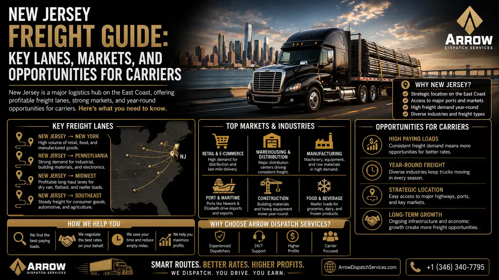 New Jersey Freight Guide: Key Lanes, Markets, and Opportunities for Carriers