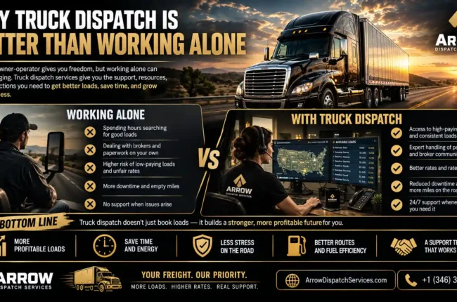 Why Truck Dispatch Is Better Than Working Alone