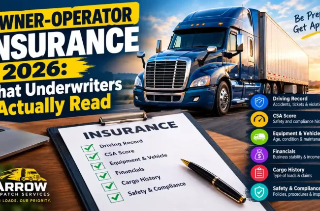 Owner-Operator Insurance 2026: What Underwriters Actually Read